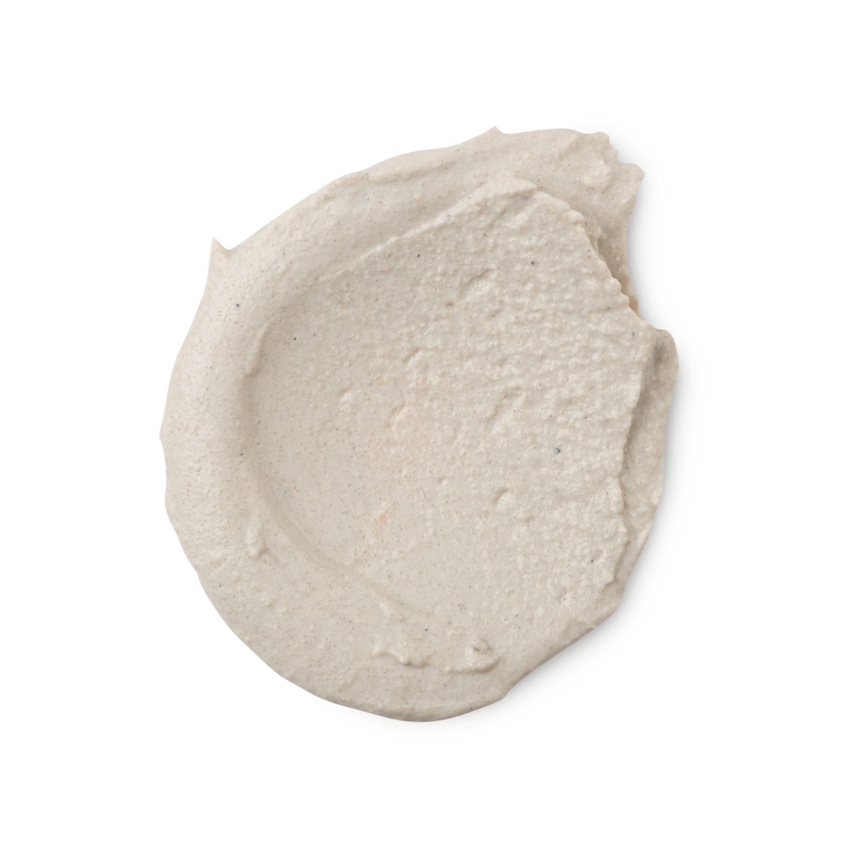 A swatch of thick, creamy grey coloured Volcano foot mask.
